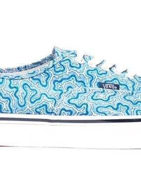 Vans Kids Blue Swirl Pattern Canvas Sneakers